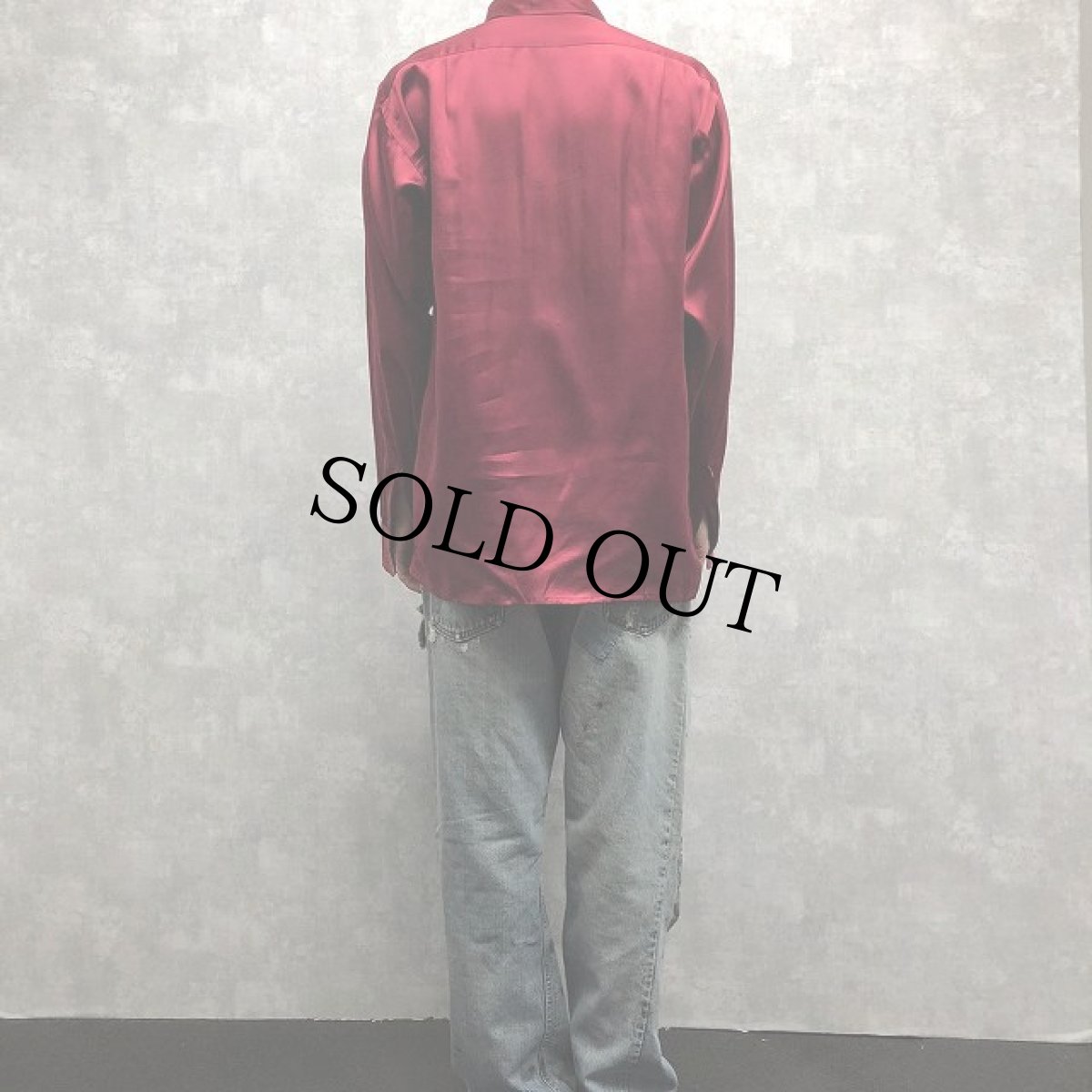 画像4: 50〜60's 龍刺繍ハーフジップスカシャツ L (4)