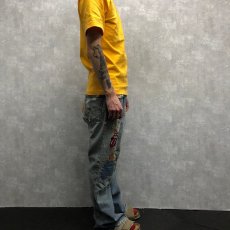 画像3: 80's Levi's パッチワークフレアデニムパンツ W34 (3)