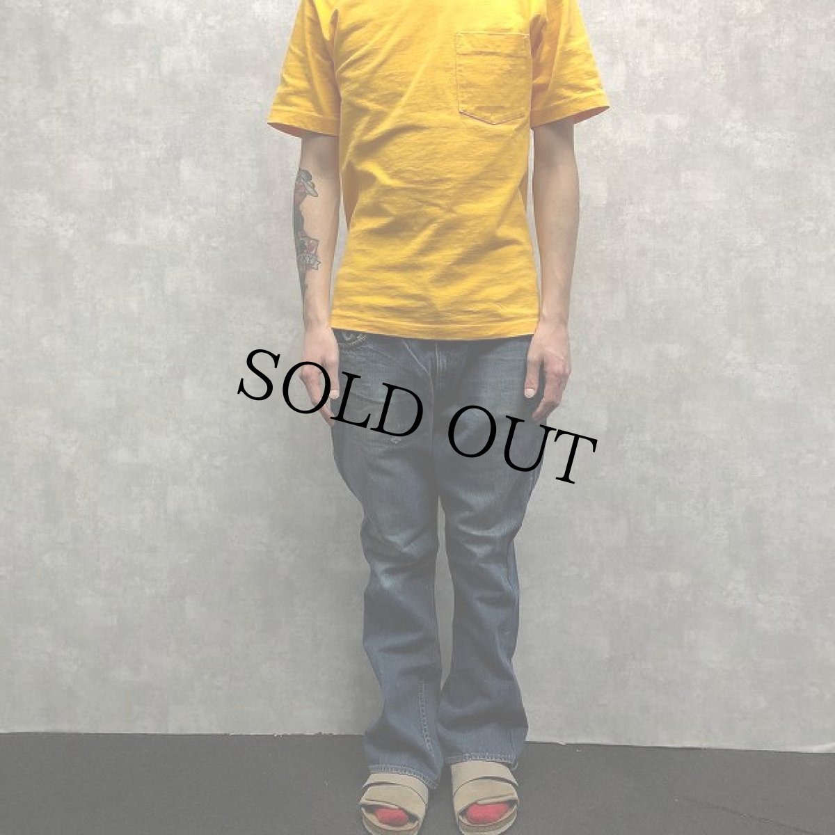 画像2: 60〜70's Levi's 646 BIGE リメイクフレアデニムパンツ W33 (2)