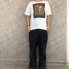 画像2: 90's GUSTAV KLIMT "接吻" アートプリントTシャツ (2)