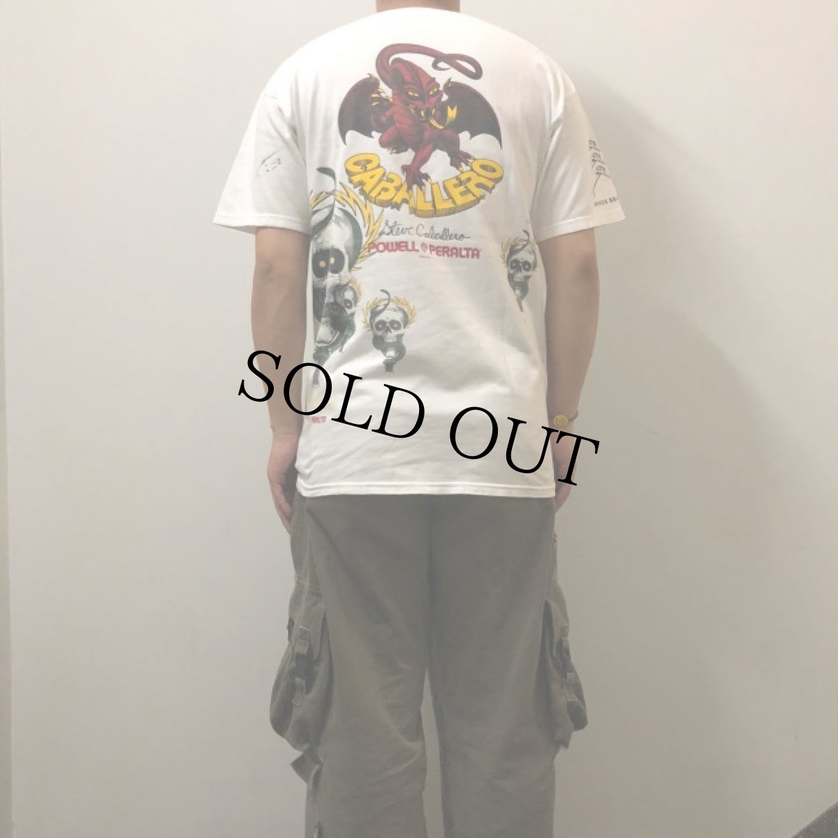 画像4: 2012 POWELL PERALTA "スカル×Caballero" 試し刷りプリントTシャツ M (4)