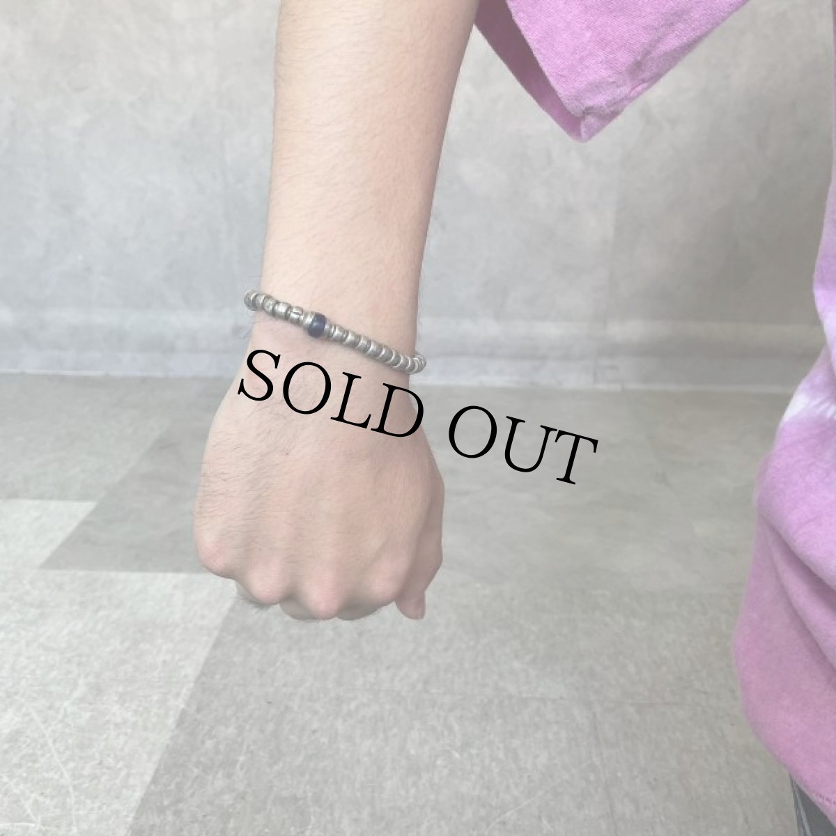 画像2: RORAN Glass Beads×Silver×Indigo ropeブレスレット (2)