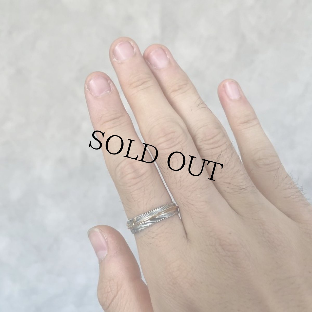 画像2: Navajo "TEE MACE" Silver925×12K フェザーリング 20号 (2)