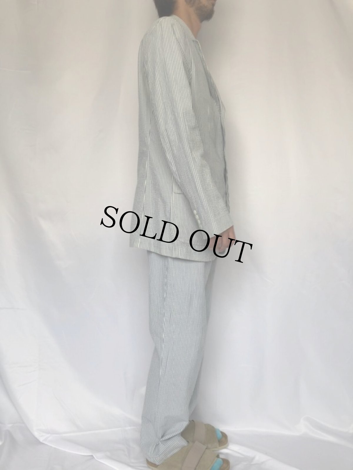 画像3: POLO Ralph Lauren ストライプ柄 シアサッカー ジャケットセットアップ L (3)