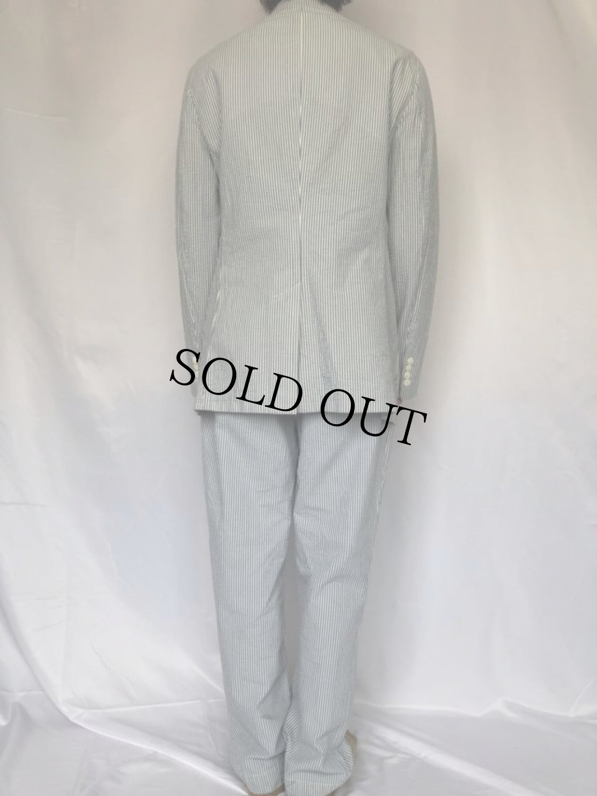 画像4: POLO Ralph Lauren ストライプ柄 シアサッカー ジャケットセットアップ L (4)