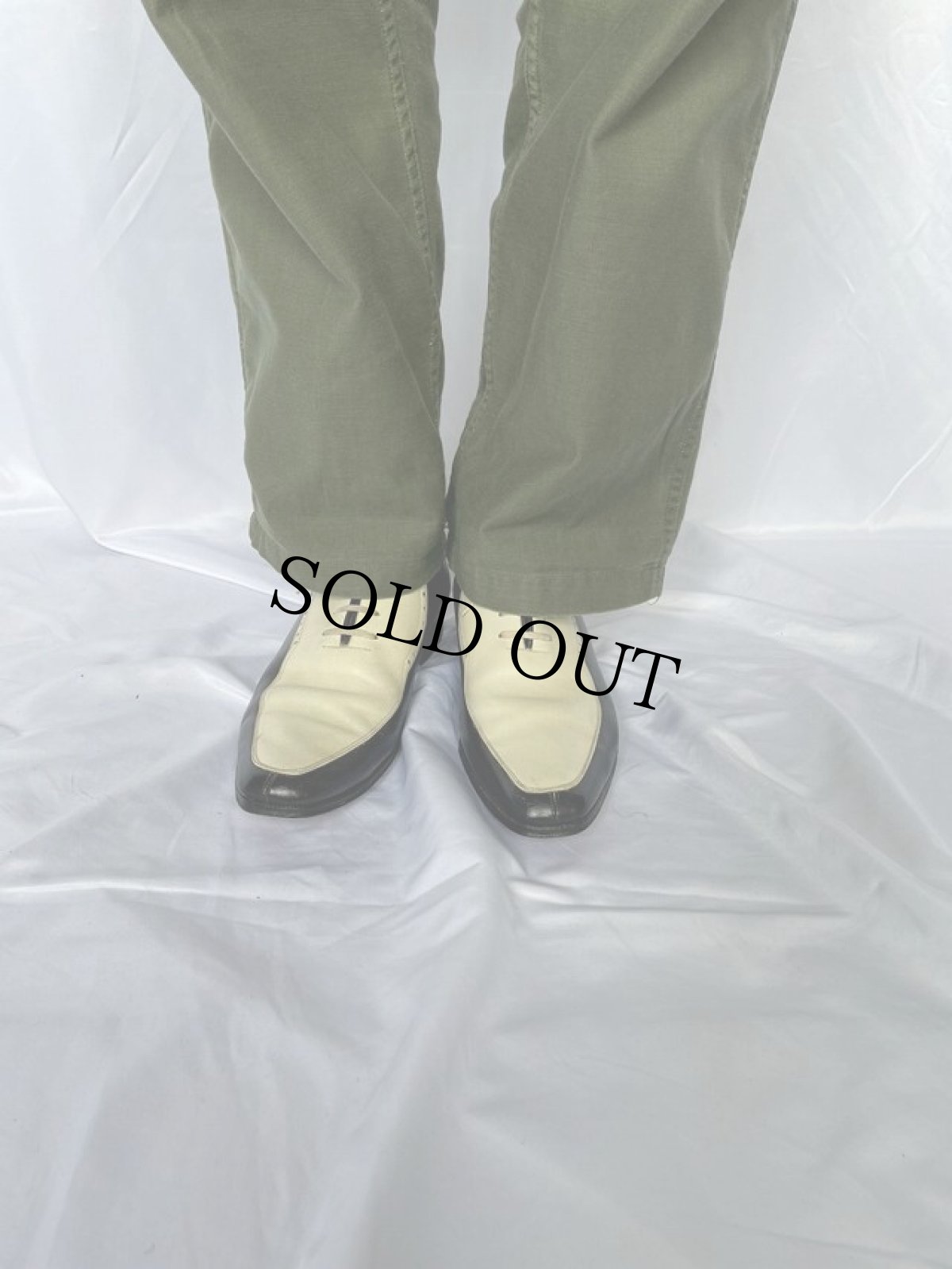 画像2: VINTAGE ツートーン Uチップ レザーシューズ (2)