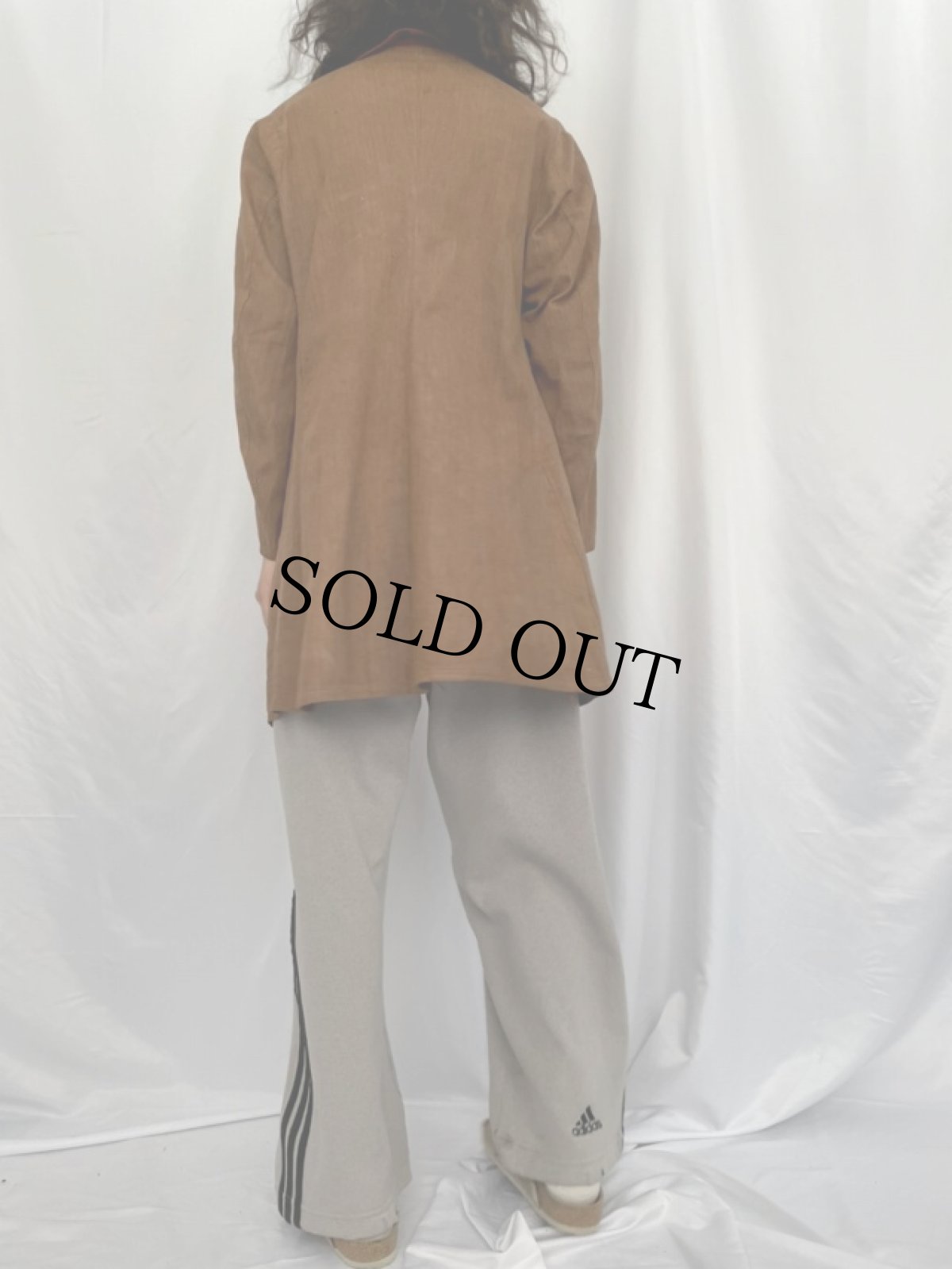 画像4: VINTAGE ブラウンデニム ワークコート (4)