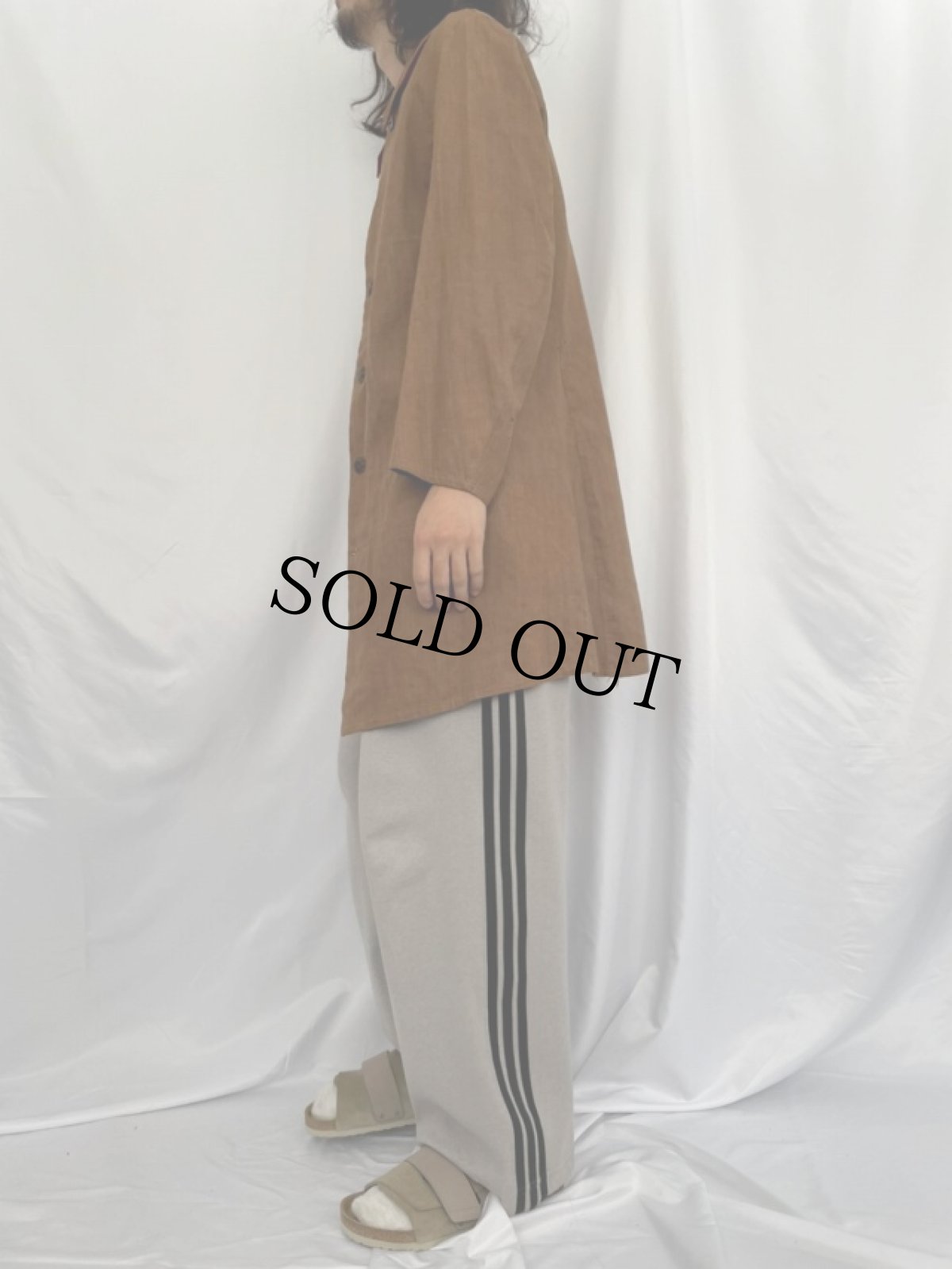 画像3: VINTAGE ブラウンデニム ワークコート (3)