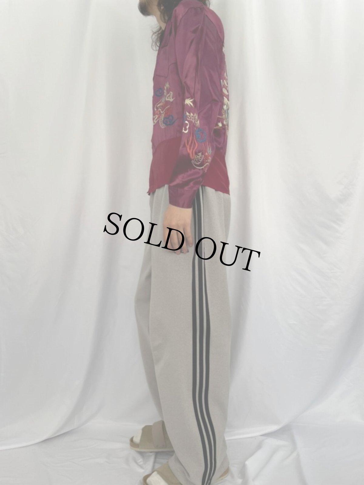 画像3: 50's 龍×富士山刺繍 サテンスカシャツ (3)