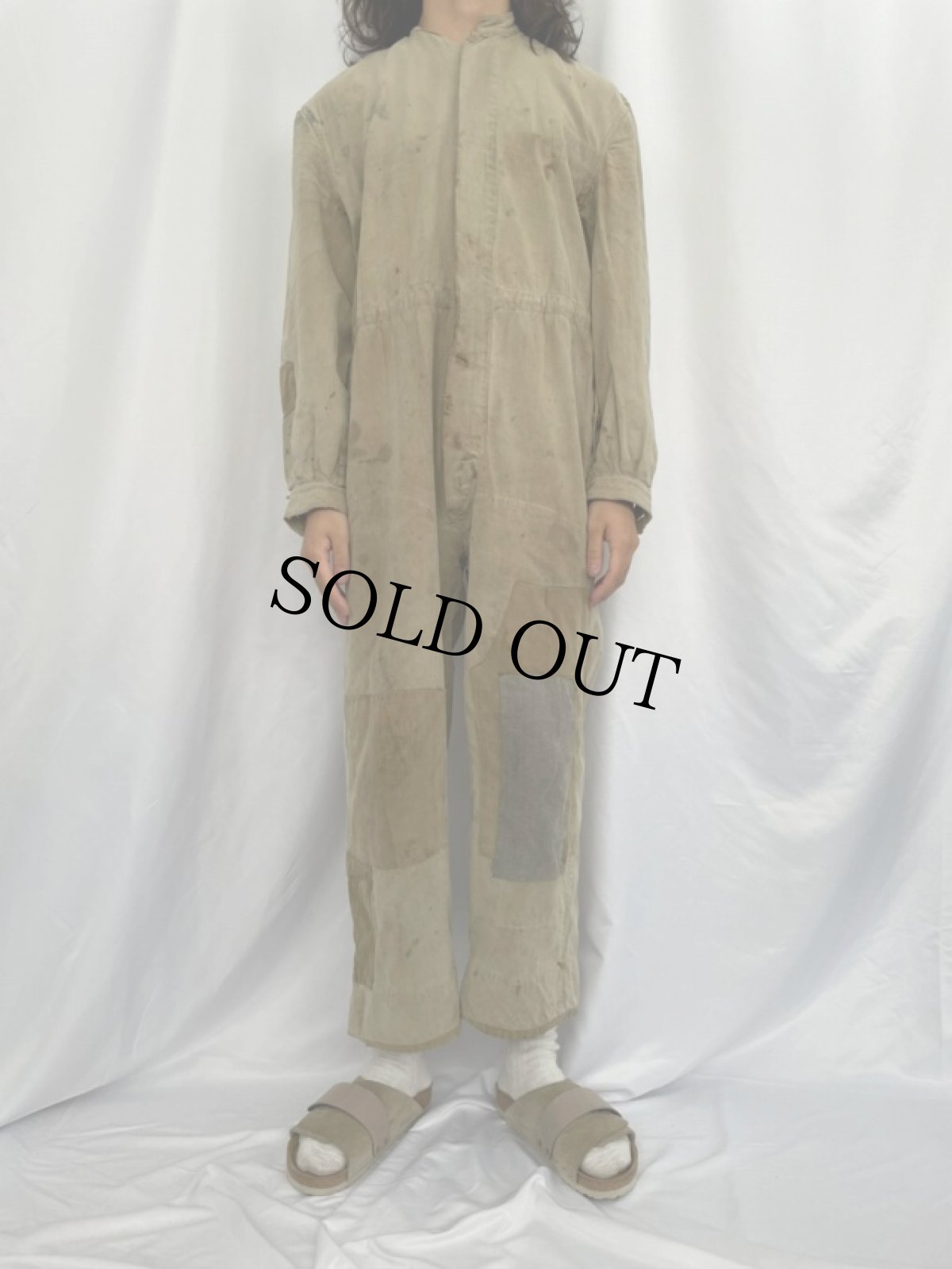 画像2: 40's ドイツ軍 Brown Twill メカニックジャンプスーツ (2)