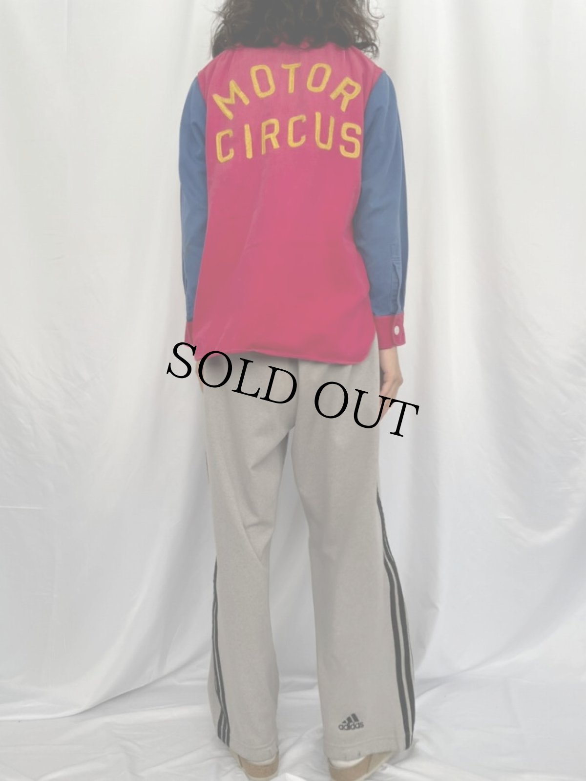 画像4: 40〜50's J.T.BEACH "Motor Circus" チェーン刺繍 ダブルブレスト プルオーバーシャツ M (4)