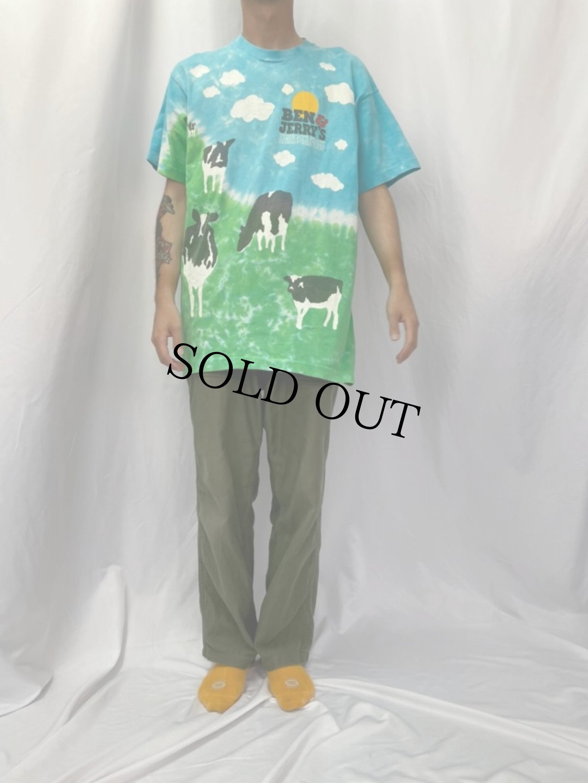 画像2: 90's LIQUID BLUE USA製 "BEN&JERRY'S" 大判プリントTシャツ XL (2)