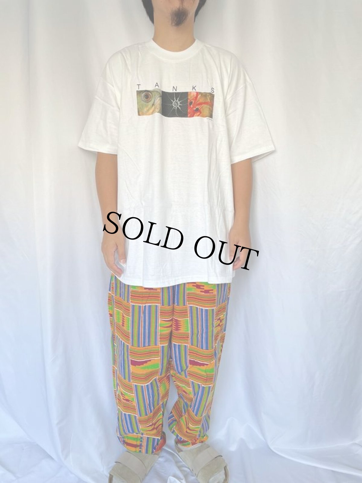 画像2: 90's Eames office "TANKS" インテリア企業プリントTシャツ WHITE DEADSTOCK XL (2)