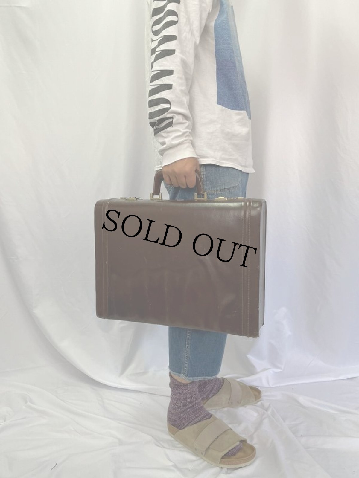 画像2: FRANZEN レザーアタッシュケース (2)