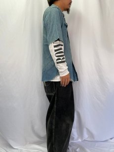 画像3: 50's LEVI'S ショートホーン カットオフデニムウエスタンシャツ (3)