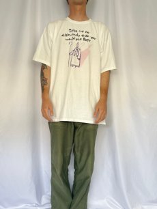 画像2: 【SALE】90's〜 USA製 牧師×メッセージプリントTシャツ XXL (2)