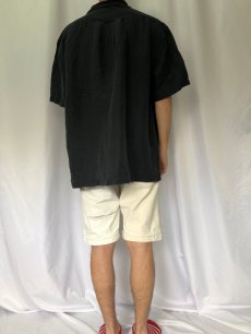 画像4: WEATER PROOF シルク×リネン オープンカラーシャツ XL  (4)