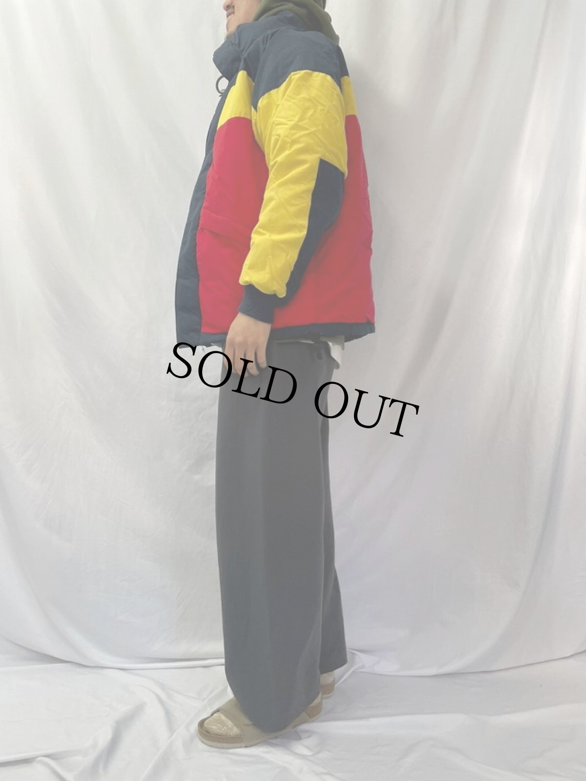 画像3: 80's WOOLRICH USA製 クレイジーパターン ナイロンダウンジャケット M (3)