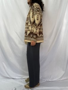 画像3: RALPH LAUREN ネイティブ柄 ショールカラー コットンニットカーディガン (3)