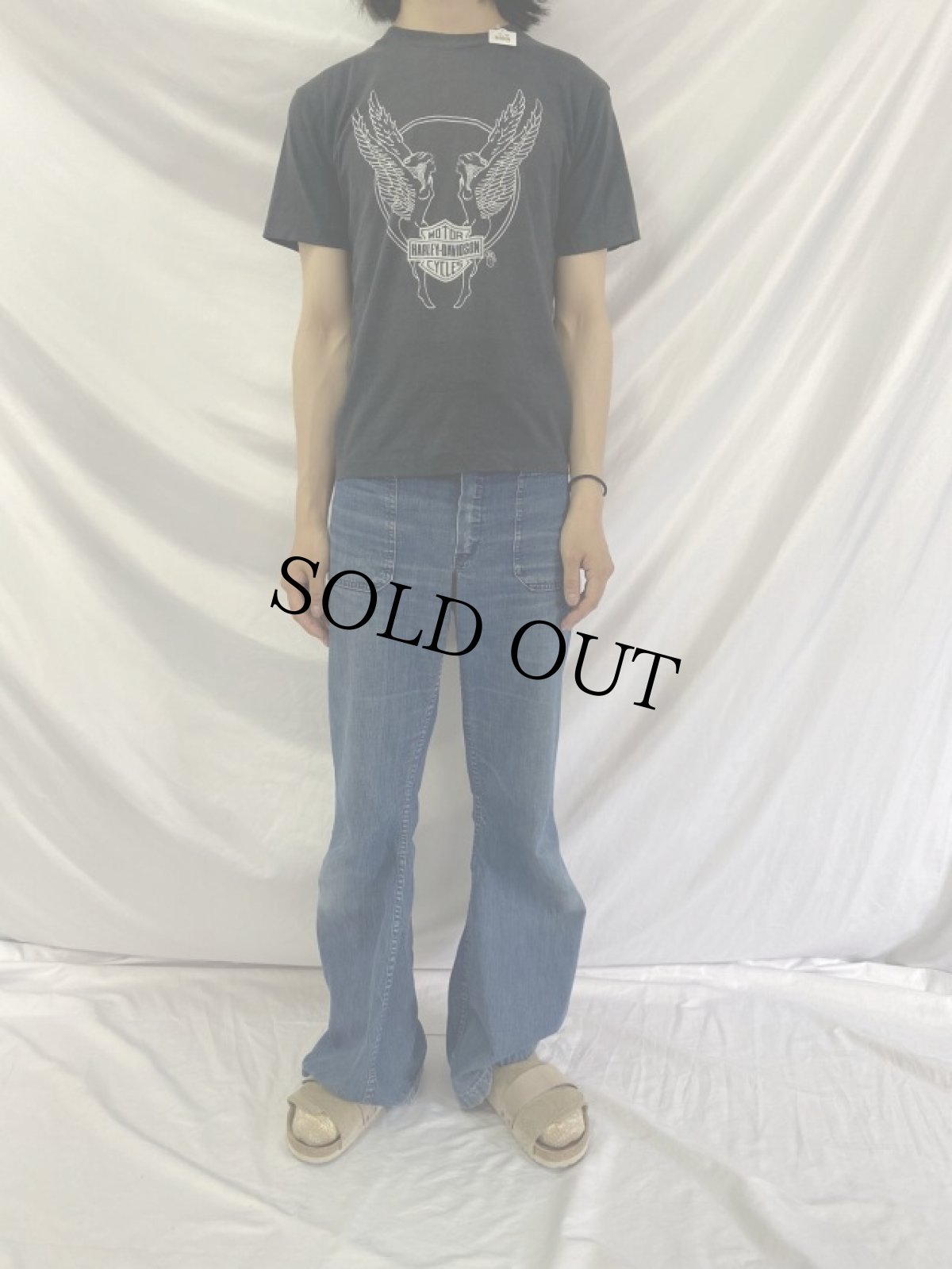 画像2: 80's HARLEY-DAVIDSON "Angeles" ロゴプリントTシャツ (2)