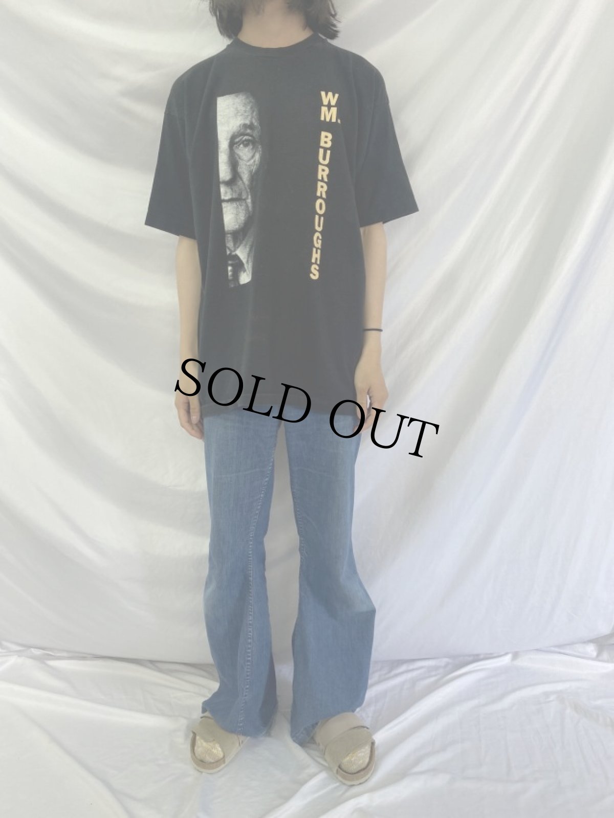 画像2: 90's William Burroughs USA製 作家プリントTシャツ XL (2)