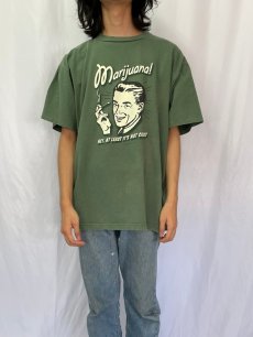 画像2: 90's USA製 "Marijuana" ガンジャプリントTシャツ XL (2)