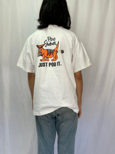 画像4: 90's USA製 "JUST POO IT" キャラクター シュールプリントTシャツ XL (4)