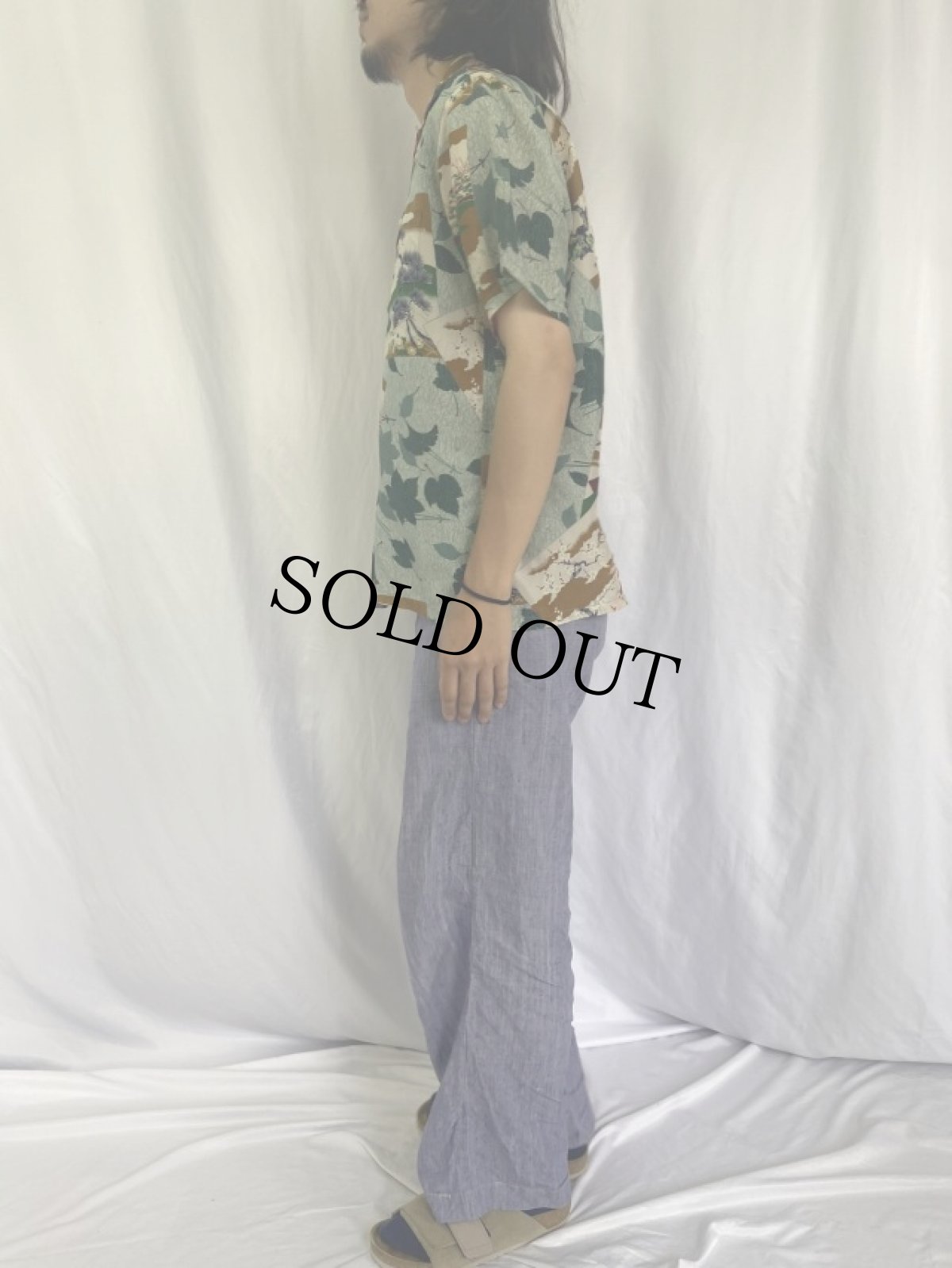 画像3: 50's Kihi Kihi 和柄 シルクアロハシャツ M (3)