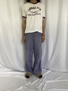 画像2: 70〜80's Champion USA製 バータグ "ITHACA" プリントリンガーTシャツ XL (2)