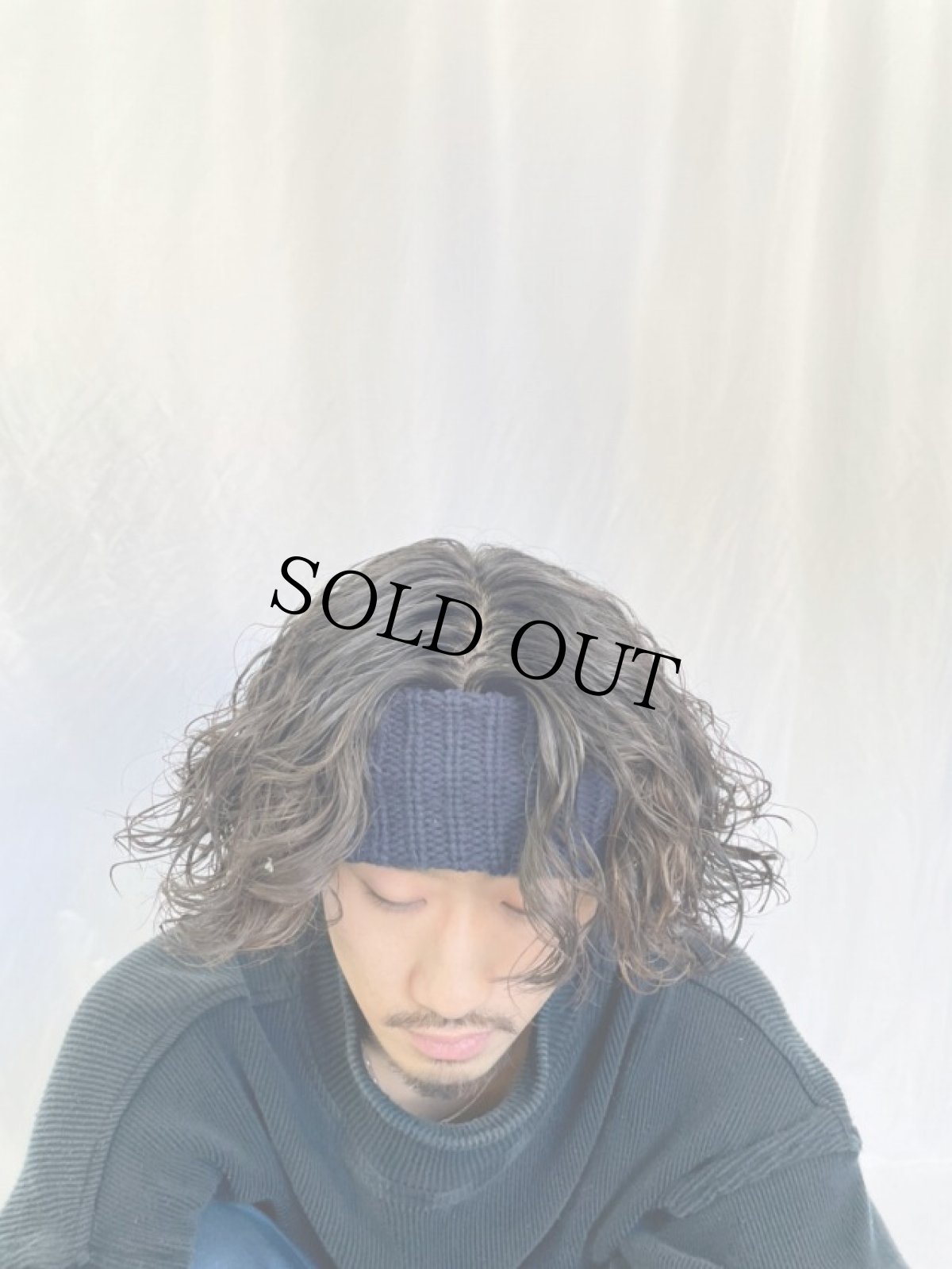 画像2: COLUMBIA KNIT USA製 コットンニット ヘアバンド NAVY (2)