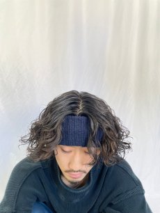 画像2: COLUMBIA KNIT USA製 コットンニット ヘアバンド NAVY (2)