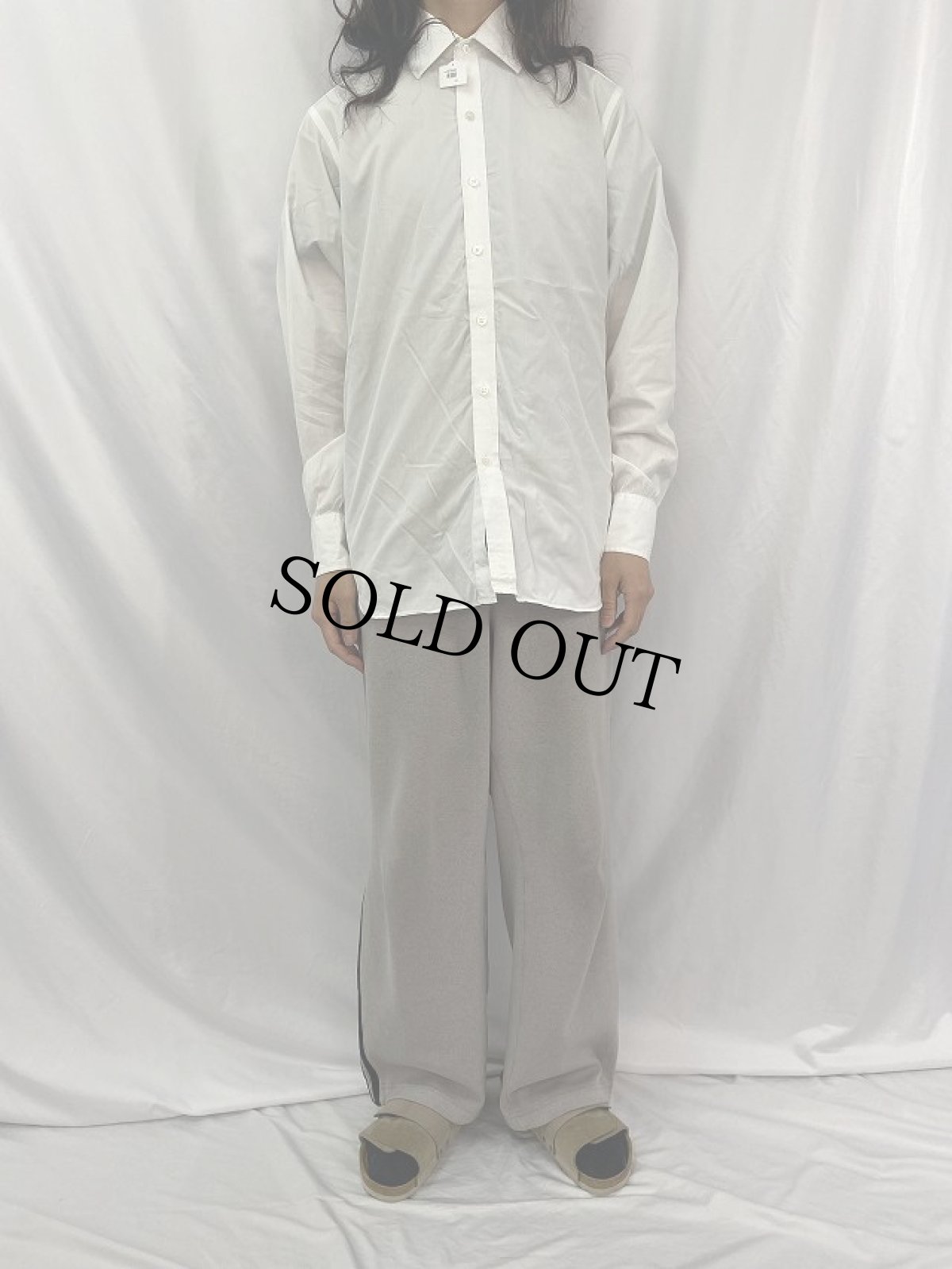 画像2: 90's Turnbull&Asser ENGLAND製 マチ付き コットンポプリンシャツ (2)