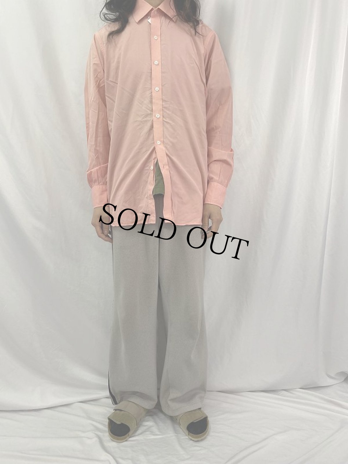 画像2: 90's Turnbull&Asser ENGLAND製 "SEA ISLAND COTTON" マチ付き コットンポプリンシャツ (2)