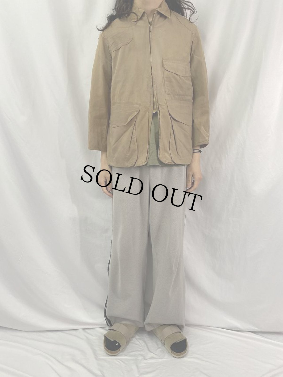 画像2: 40's American Field コットンポプリン ハンティングジャケット SIZE40 (2)