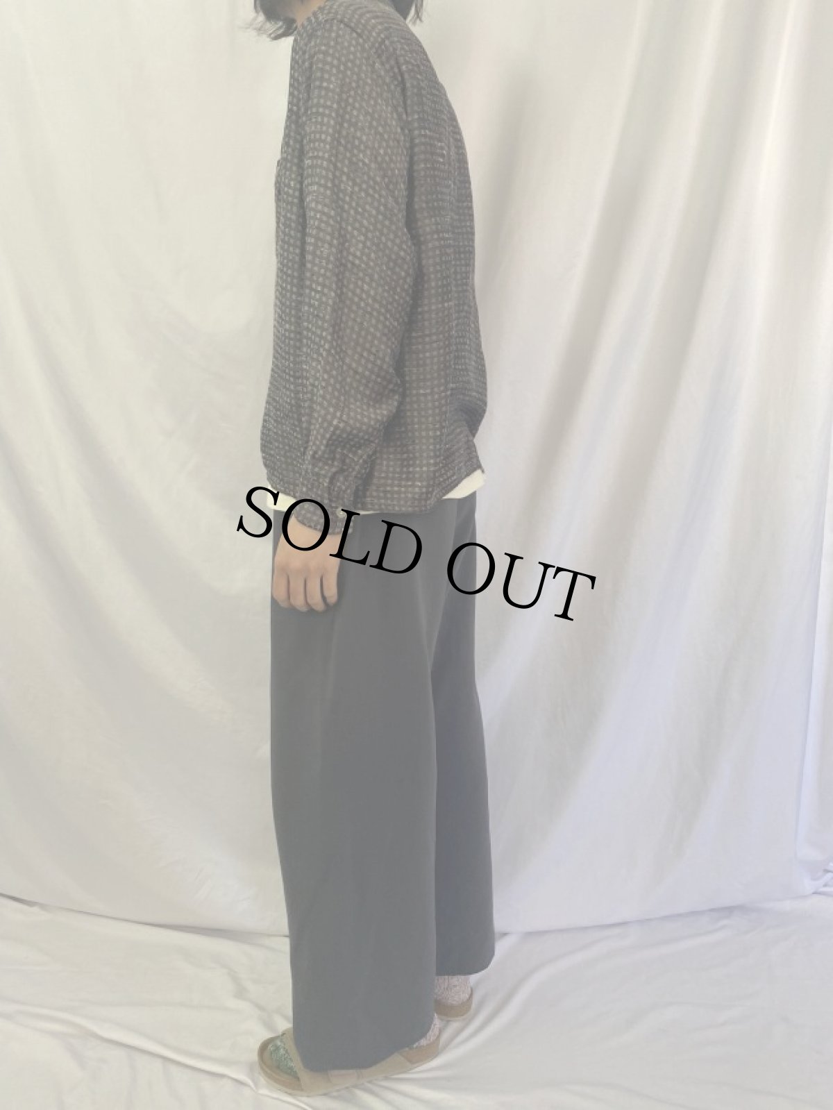 画像3: 60's Dilido Sportswear チェック柄織 オープンカラーレーヨンシャツ L (3)