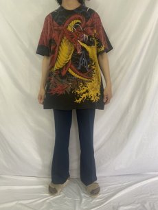 画像2: 90's LIQUID BLUE USA製 "ドラゴン" 大判プリントTシャツ XXL (2)