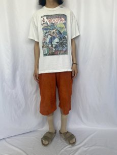 画像2: 90's N.C.STATE WOLFPACK USA製 マスコットキャラクター プリントTシャツ XL (2)