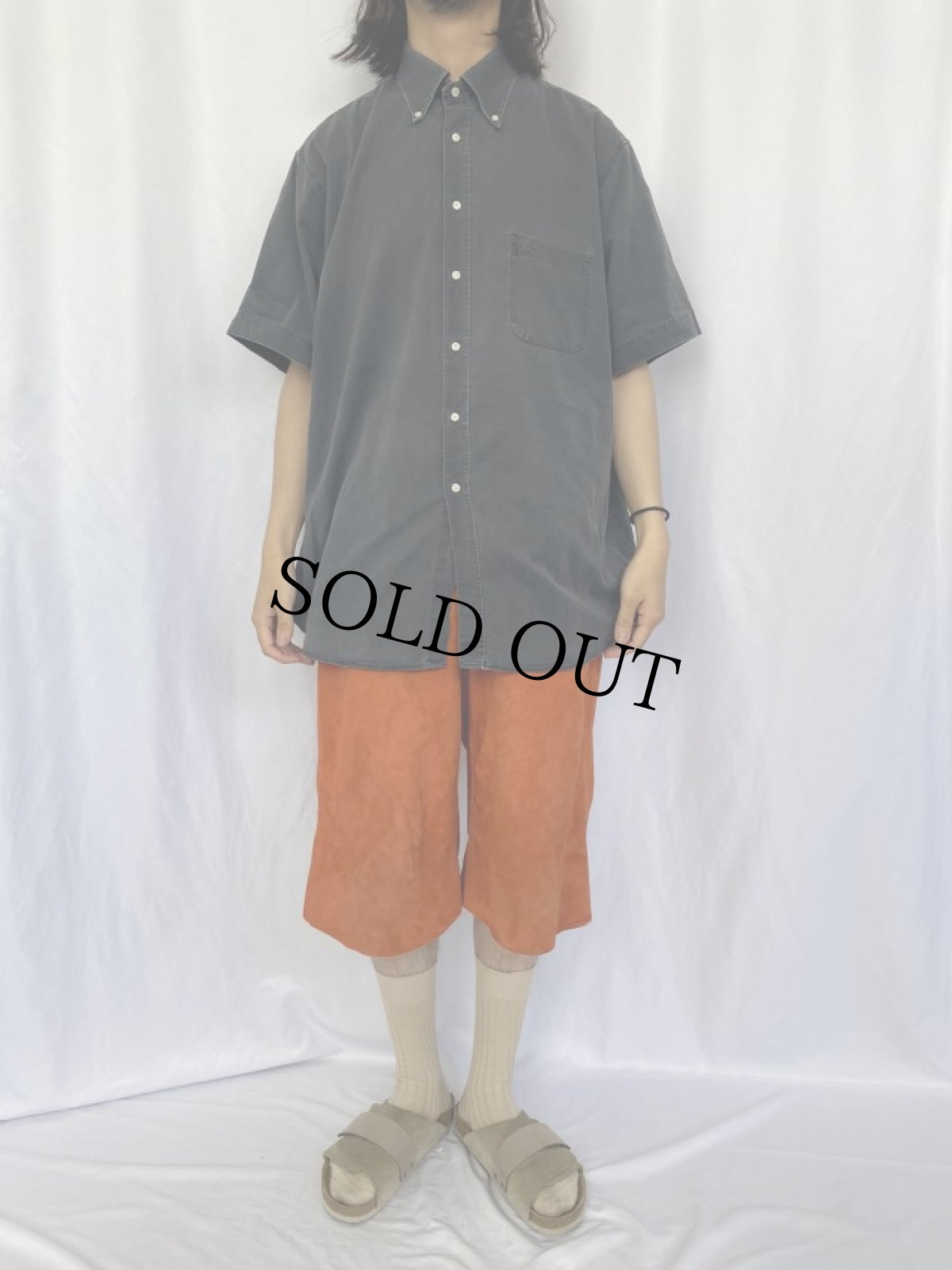 画像2: 90's Burberrys FRANCE製 ロゴ刺繍 ボタンダウンシャツ SIZE43 (2)