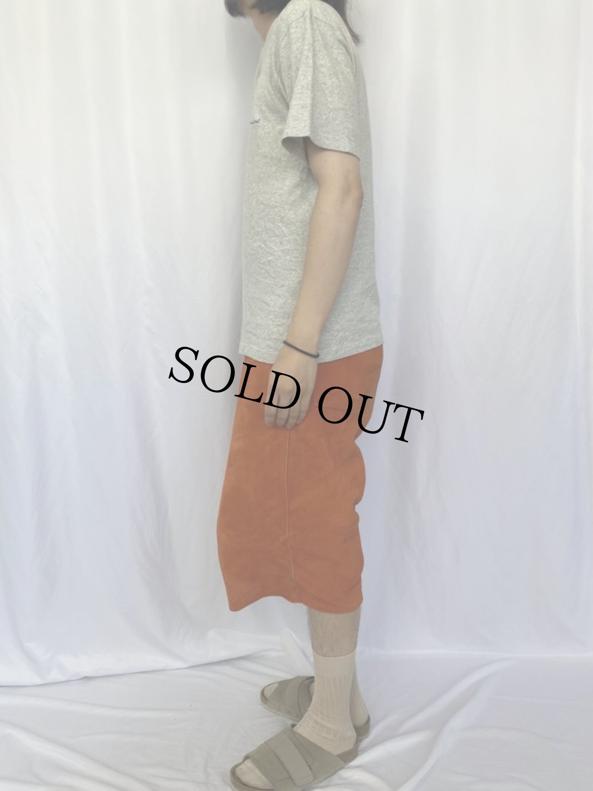 画像3: 90's Champion ITALY製 ロゴプリント ヘンリーネックTシャツ S (3)