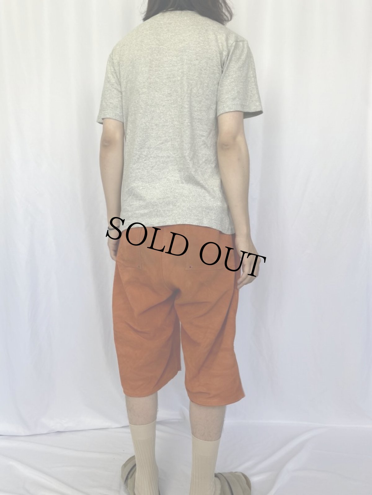 画像4: 90's Champion ITALY製 ロゴプリント ヘンリーネックTシャツ S (4)