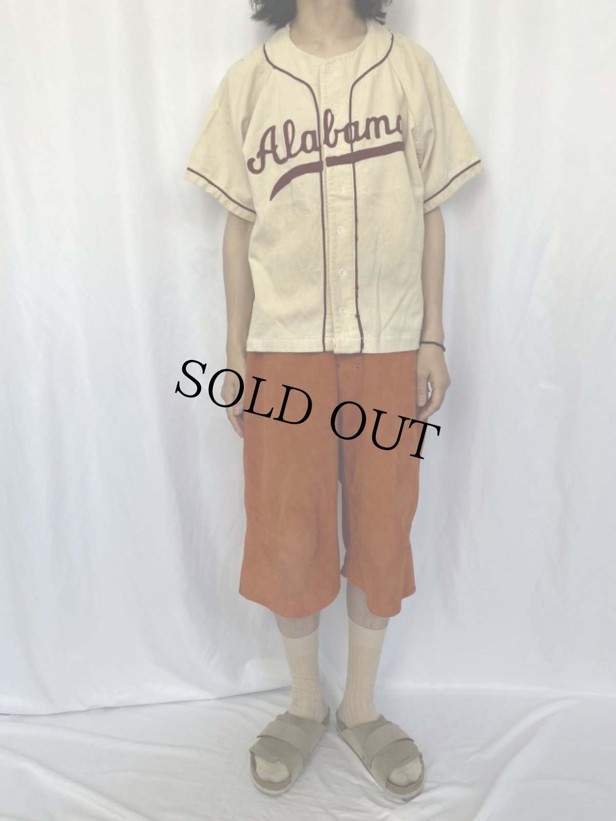 画像2: 50〜60's Wilson USA製 フェルトパッチ フランネルベースボールシャツ (2)