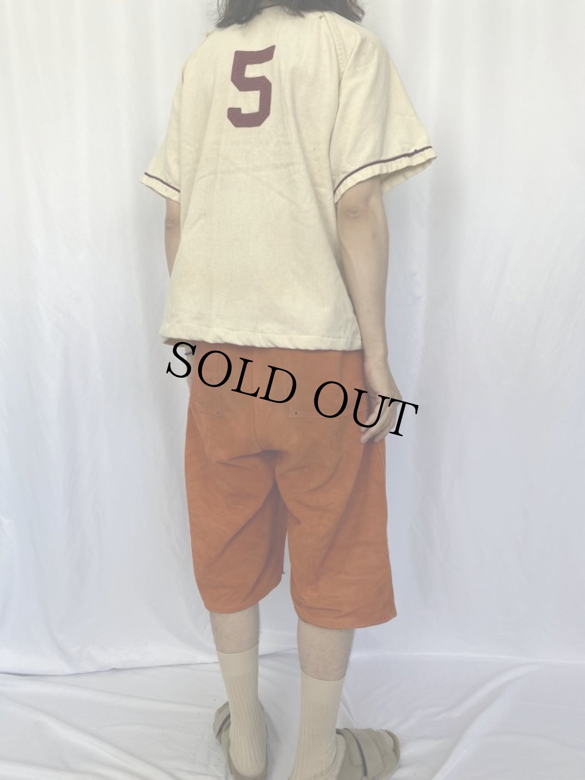 画像4: 50〜60's Wilson USA製 フェルトパッチ フランネルベースボールシャツ (4)