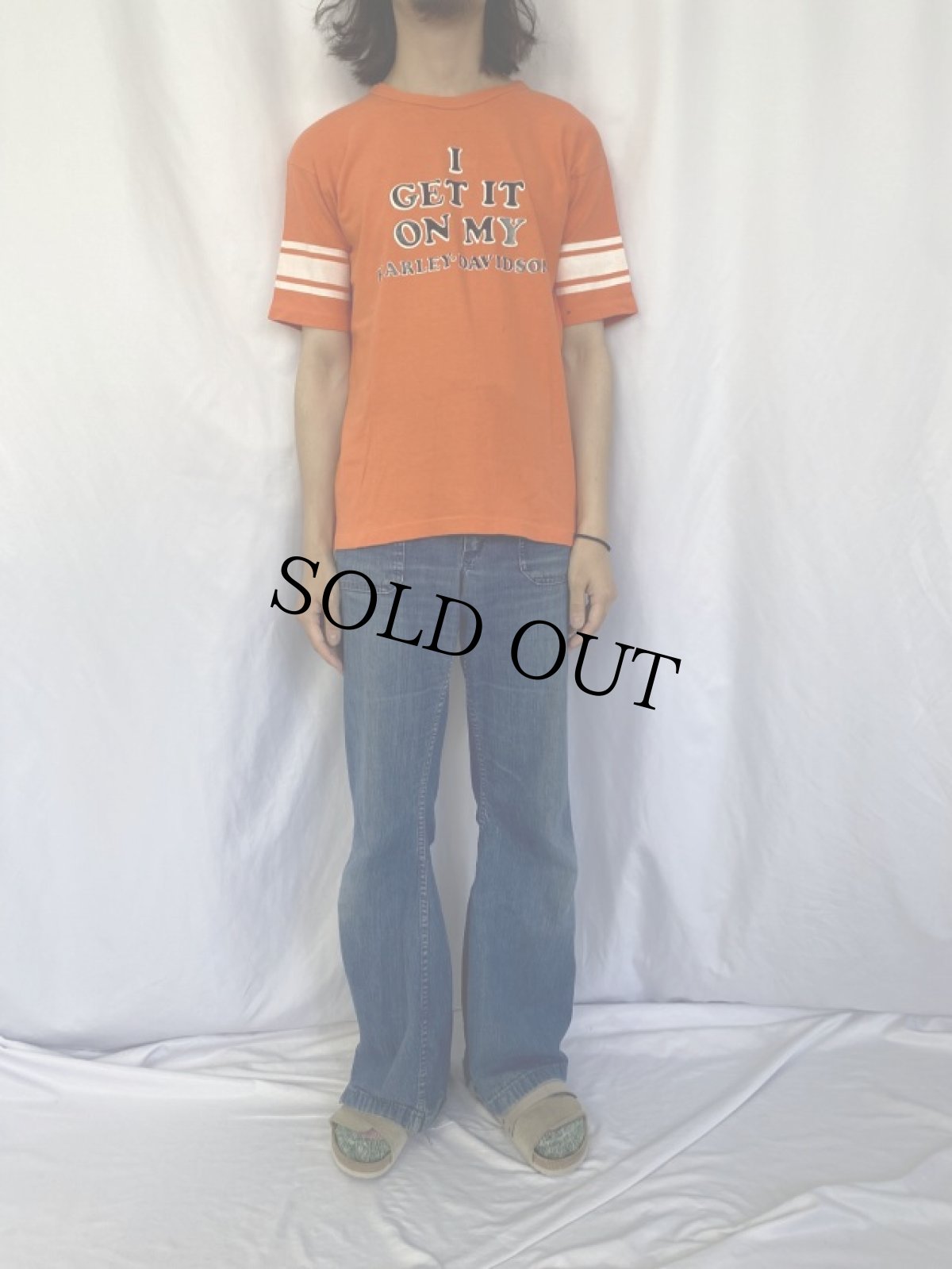 画像2: 70s〜80's Champion USA製 バータグ "HARLEY-DAVIDSON" プリントTシャツ XL (2)