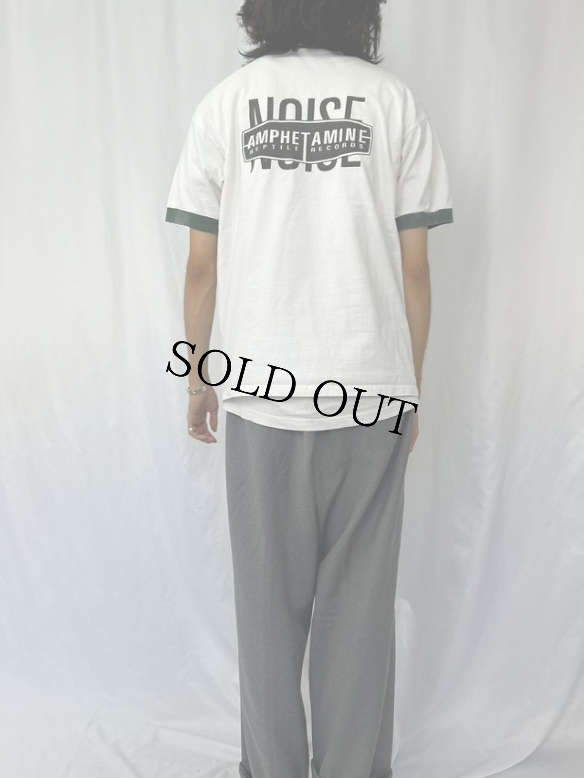 画像4: 90's Amphetamine Reptile Records "Servotron" インディーロックバンド プリントリンガーTシャツ L (4)