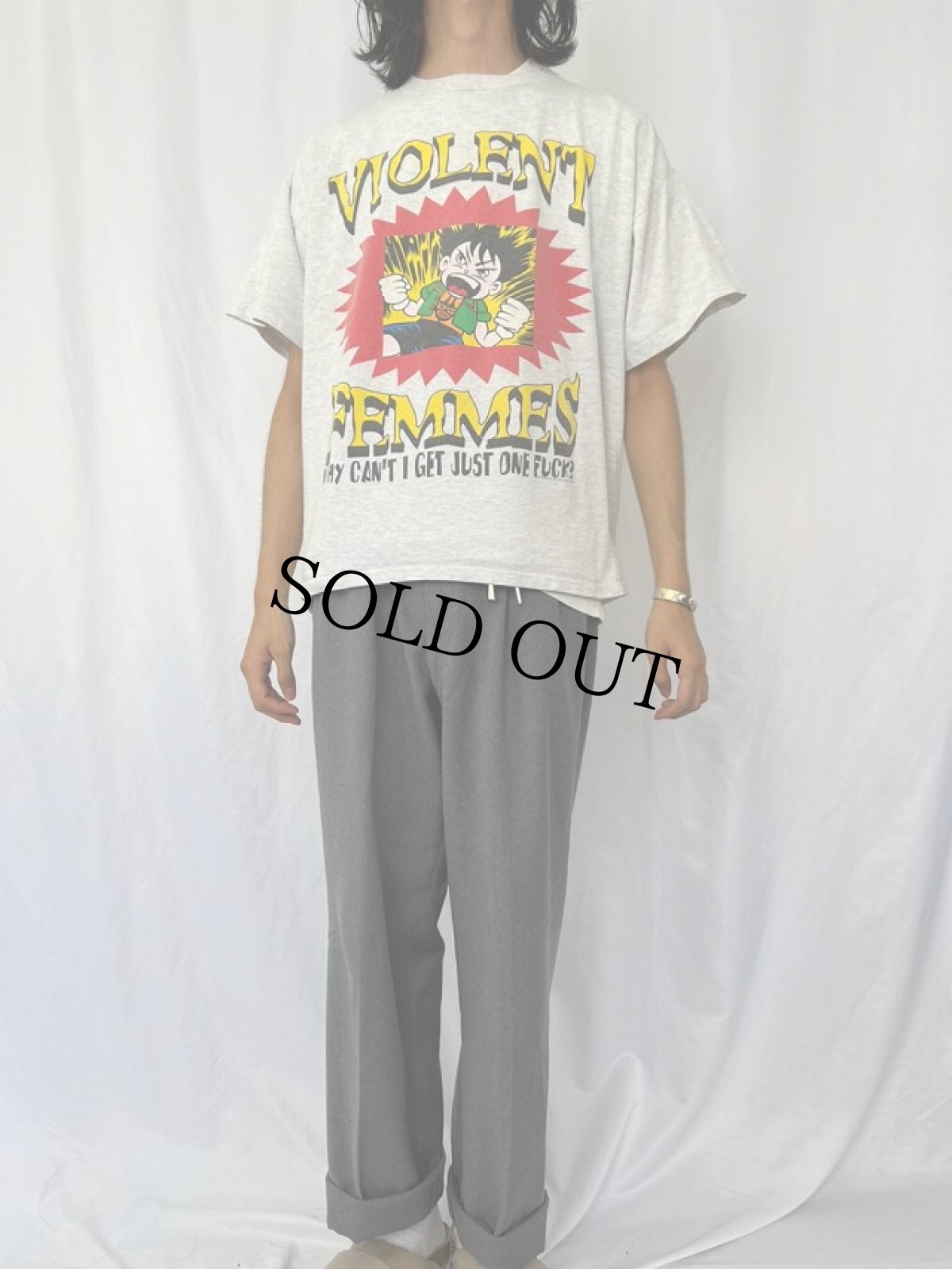 画像2: 90's VIOLENT FEMMES "WHY CAN'T GET JUST ONE FUCK?" フォークパンクバンドTシャツ XL (2)