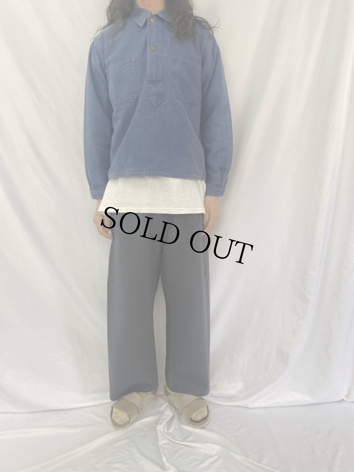 画像2: EURO コットンツイル プルオーバーワークジャケット (2)