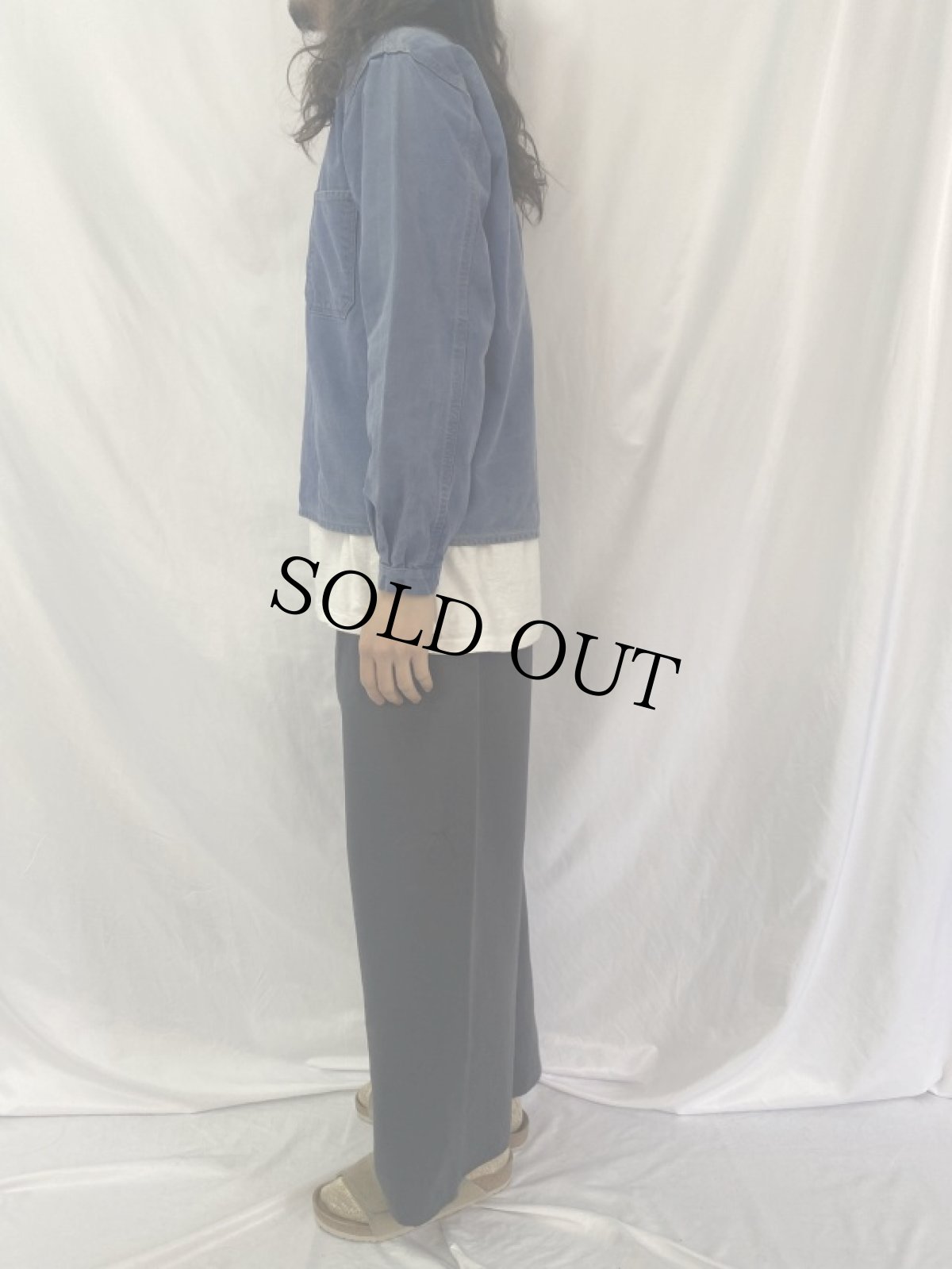 画像3: EURO コットンツイル プルオーバーワークジャケット (3)