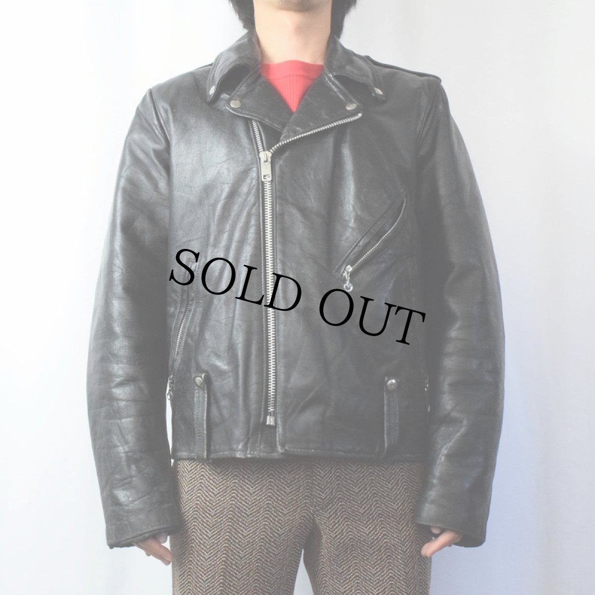 画像2: 60〜70's AMF Harley-Davidson キルティングライナーダブルライダースジャケット BLACK SIZE44 (2)