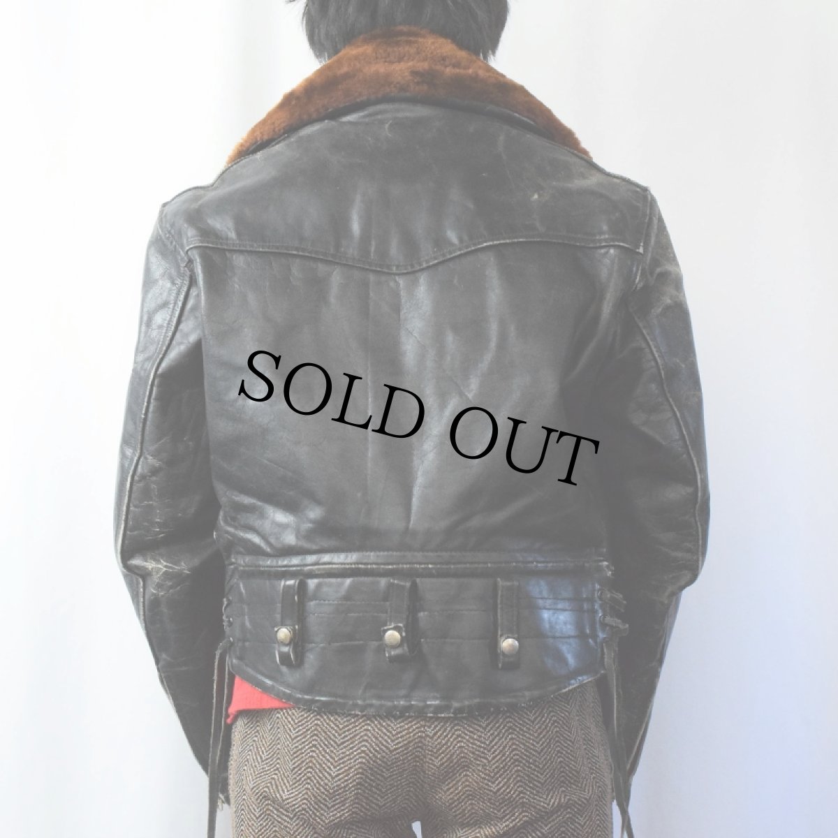 画像3: 60〜70's CAL LEATHER "California Highway Patrol" CHP シングルライダースジャケット BLACK (3)