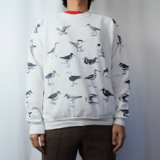 画像2: 80〜90's MICHIGAN RAG CO. USA製 "Birds" 鳥柄スウェット XL (2)